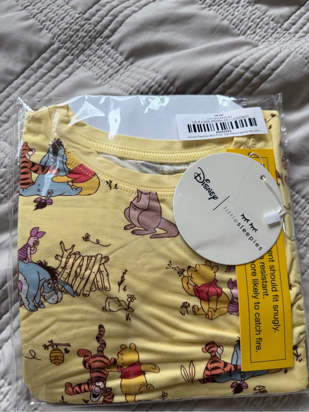 New in bag Winnie the Pooh little Sleepies size 5/6